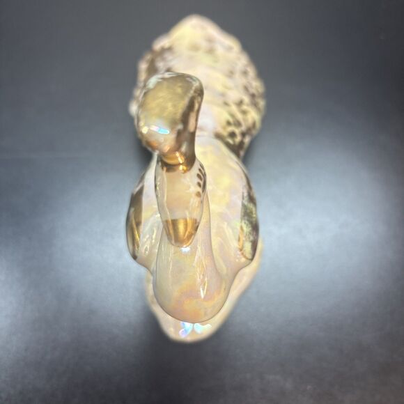 Regal Bel-Air Pottery USA Gold Lusterware Peacock Set of 2 - Picture 4 of 8